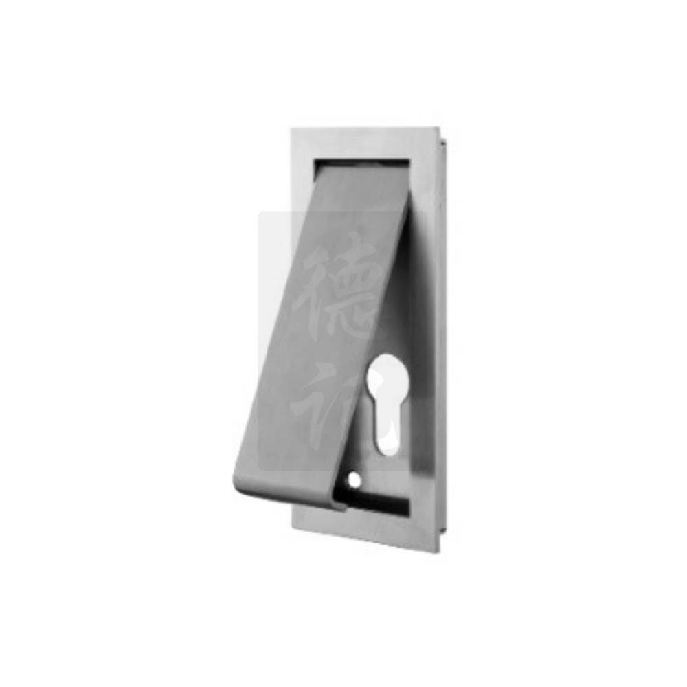 Accord RH136PZ SS Rectangular Recess Handle with Flip Cover & Cylinder Hole