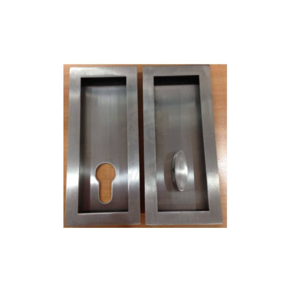 Accord RH138 ENT SS Rectangular Recess Handle with Cylinder Hole & Thumbturn