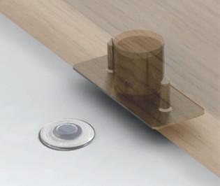 Fantom Concealed Magnetic Door Holder with Clear Sleeve